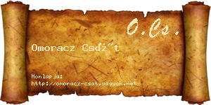 Omoracz Csát névjegykártya